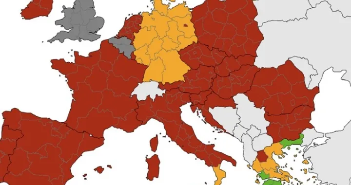 Objavljena epidemiološka karta Evrope: Samo jedna zemlja je u zelenom, 2 su kriterija glavna za klasificiranje