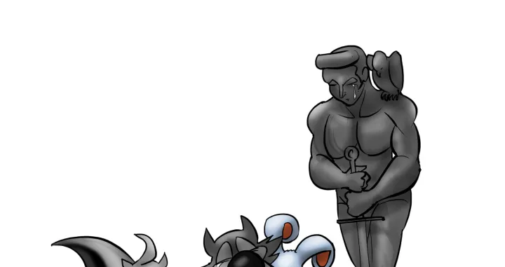 Ilustracija iz Sarajeva koja vrijedi 1.000 riječi / Vučko "grli bijelog zeca" iz Đoletovih stihova: Danas svijet ima malo manje boje