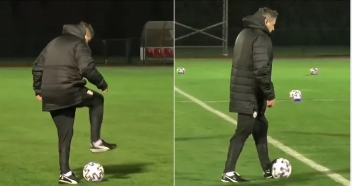 (VIDEO) Dragan Stojković Piksi pokazao da je klasa vječna: Lopta se ''zalijepila'' za nogu selektora Srbije