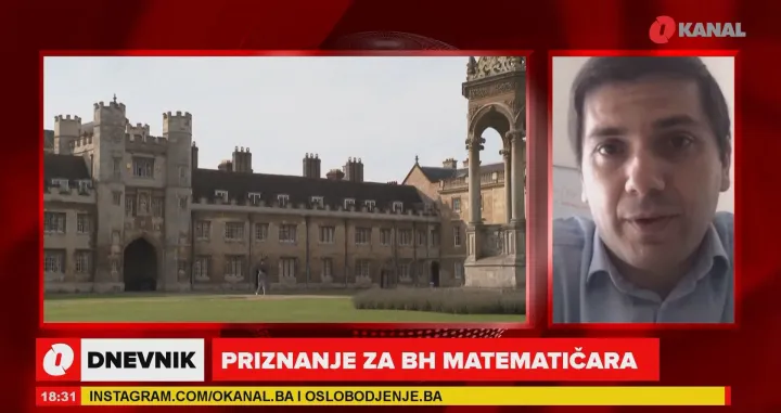 (VIDEO) Mahir Hadžić, dobitnik prestižne nagrade iz matematike: Ponosan sam što sam Bosanac