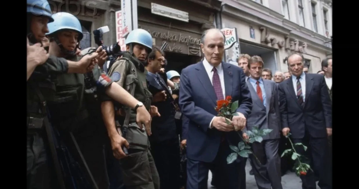 Mitterrand u Sarajevu/