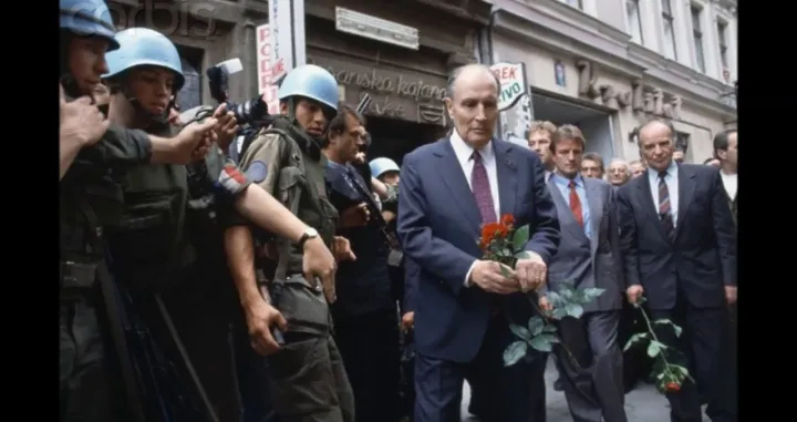 Mitterrand u Sarajevu/