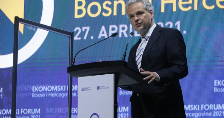 Press konferencija povodom održavanja Ekonomskog foruma BiH 2021. Johann Sattler/Senad Gubelić