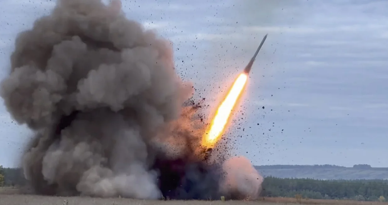 epa10324688 A still image taken from a handout video provided by the Russian Defence Ministry press-service on 24 November 2022 shows a Russian 'Hurricane' multiple launch rocket system firing at an undisclosed location in the Donetsk region, eastern Ukraine. On 24 February 2022 Russian troops entered the Ukrainian territory in what the Russian president declared a 'Special Military Operation', starting an armed conflict that has provoked destruction and a humanitarian crisis. EPA/RUSSIAN DEFENCE MINISTRY PRESS SERVICE HANDOUT -- MANDATORY CREDIT -- BEST QUALITY AVAILABLE -- HANDOUT EDITORIAL USE ONLY/NO SALES/Russian Defence Ministry Press Service Handout