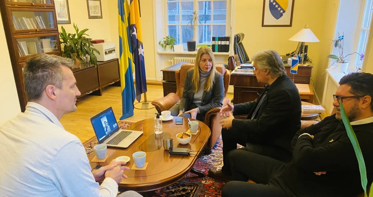 Dženan Čišija, Elvira Dilberović, Meho Kapo, Denis Begić, Ambasada BiH u Stockholmu (Švedska), Udruženje bh. privrednika u Švedskoj/Ambasada