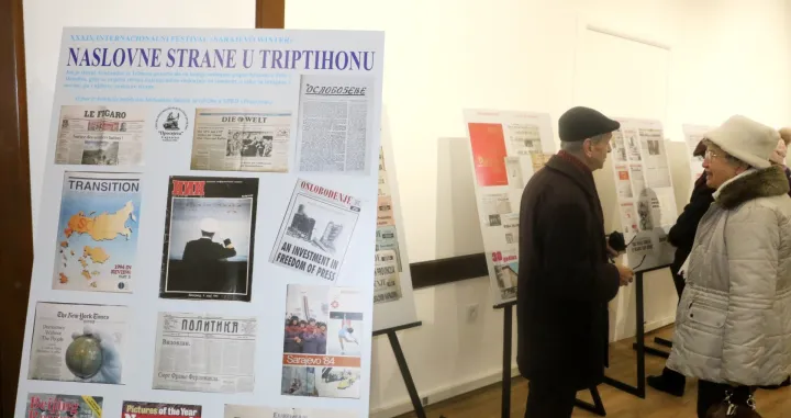 Naslovne strane u Triptihonu. Posebno predstavljanje Oslobođenja.sarajevski publicista Slobodan Stajić/Didier Torche 