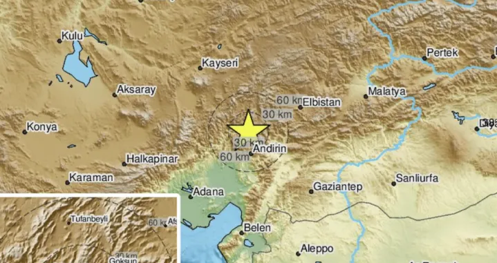 Novi zemljotres na jugu Turske/ EMSC/