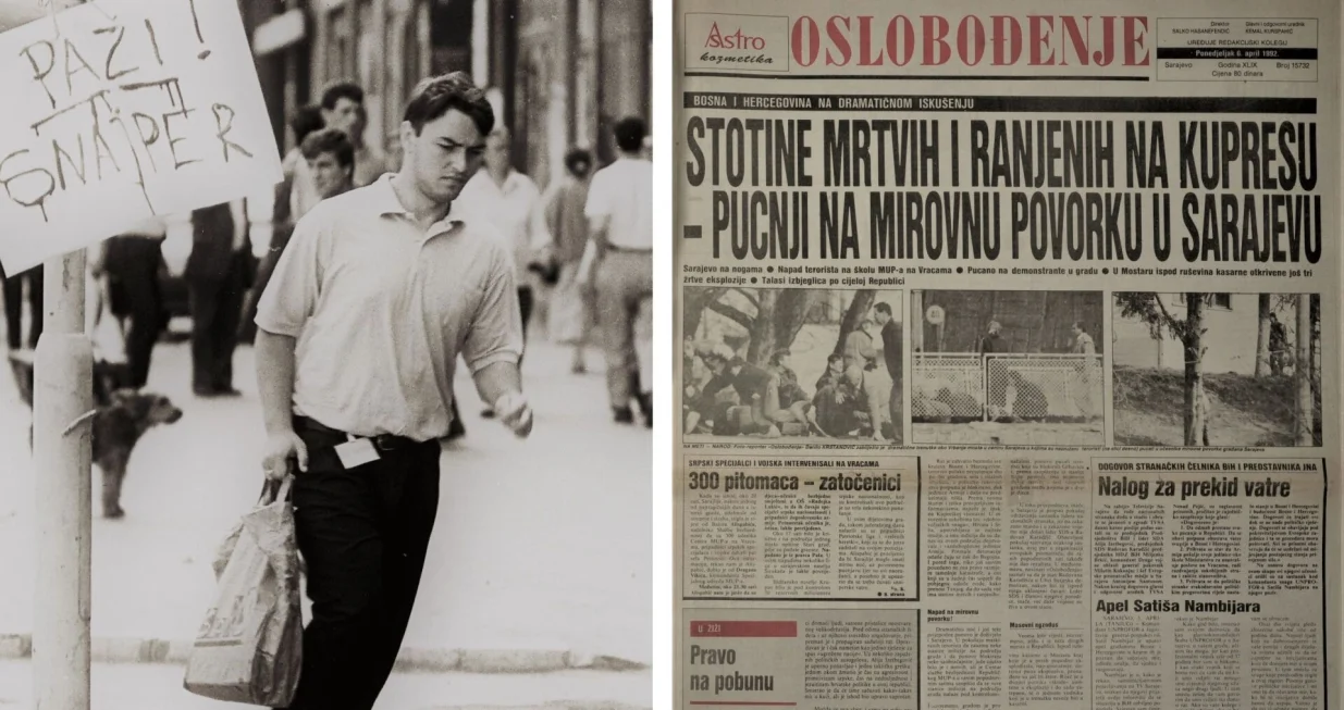 Oslobođenje, 6. april 1992, arhiva Foto: 