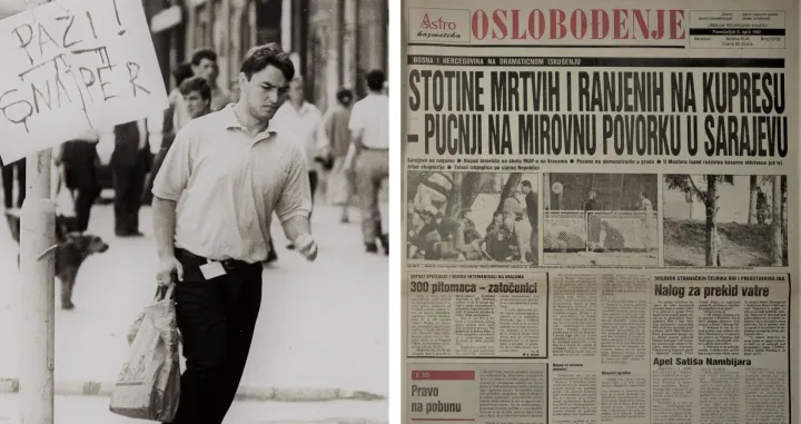 Oslobođenje, 6. april 1992, arhiva Foto: 