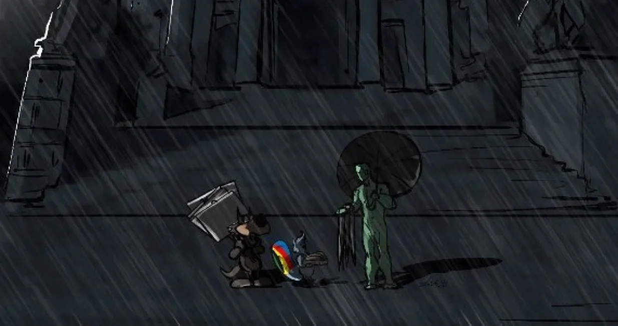 Skup "Srbija nade", ilustracija: Pobednik, Zagi i Vučko/Midhat Kapetanović/instagram