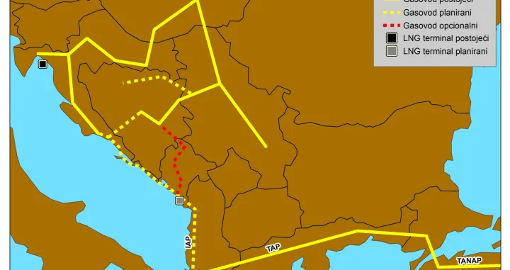 Gasna infrastruktura u okruženju Bosne i Hercegovine/