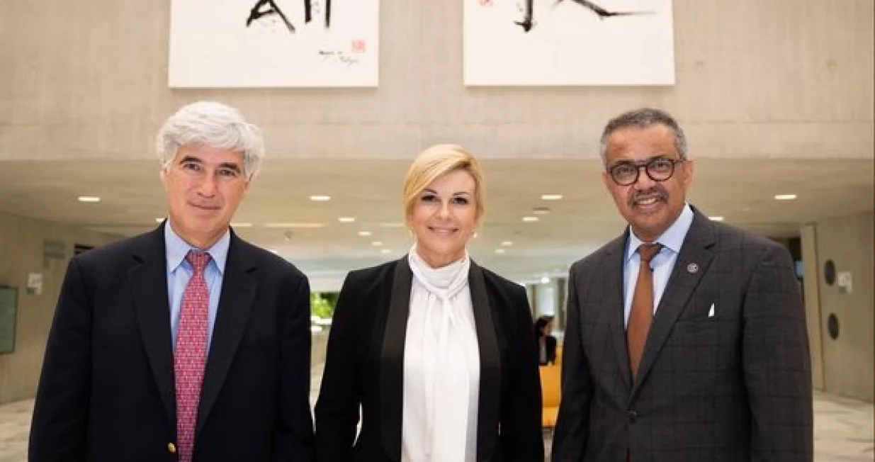 Grabar-Kitarović ssa drugim kopredsjedavajućim GPMB-a i direktorom WHO-a/Facebook/