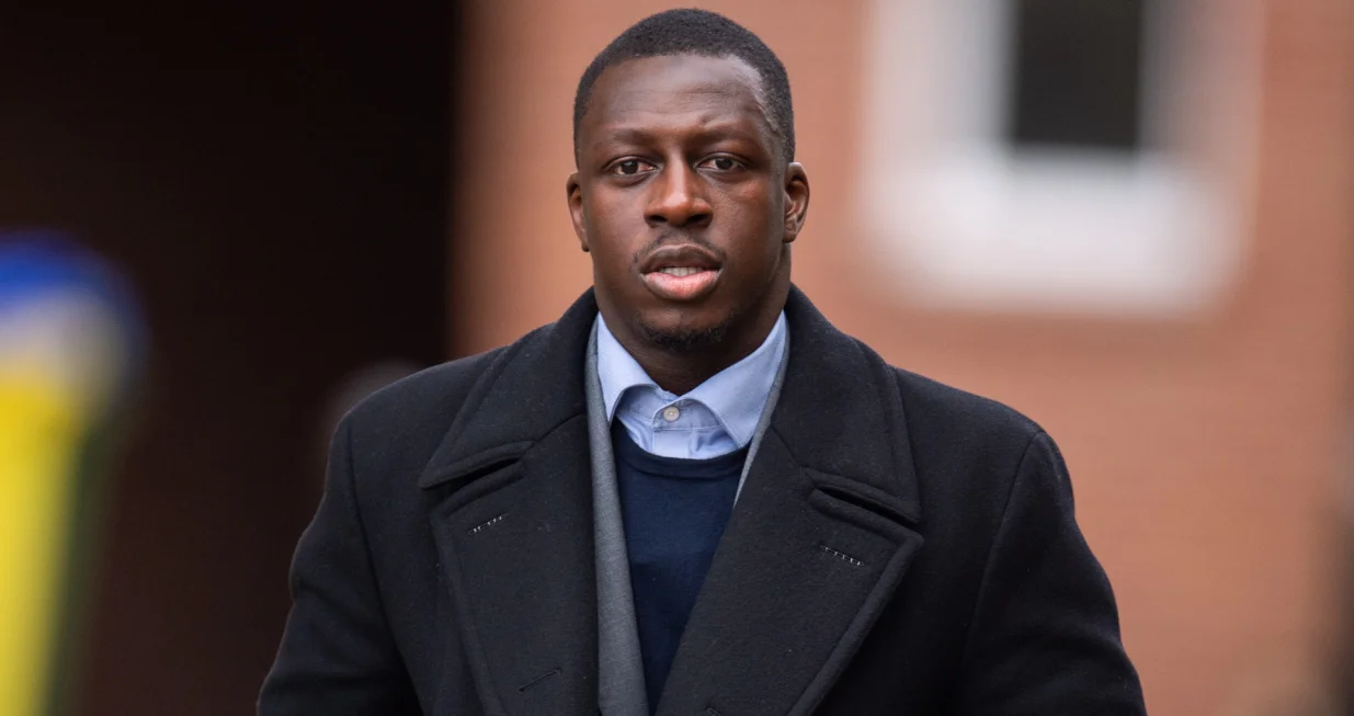 epa10351383 Manchester City and French soccer player Benjamin Mendy arrives at Chester Crown Court in Chester, Britain, 06 December 2022. Mendy is facing trial for eight counts of rape, one count of sexual assault and one count of attempted rape, relating to seven women. Mendy denied accusations and has pleaded not guilty to all counts. EPA/PETER POWELL/Peter Powell