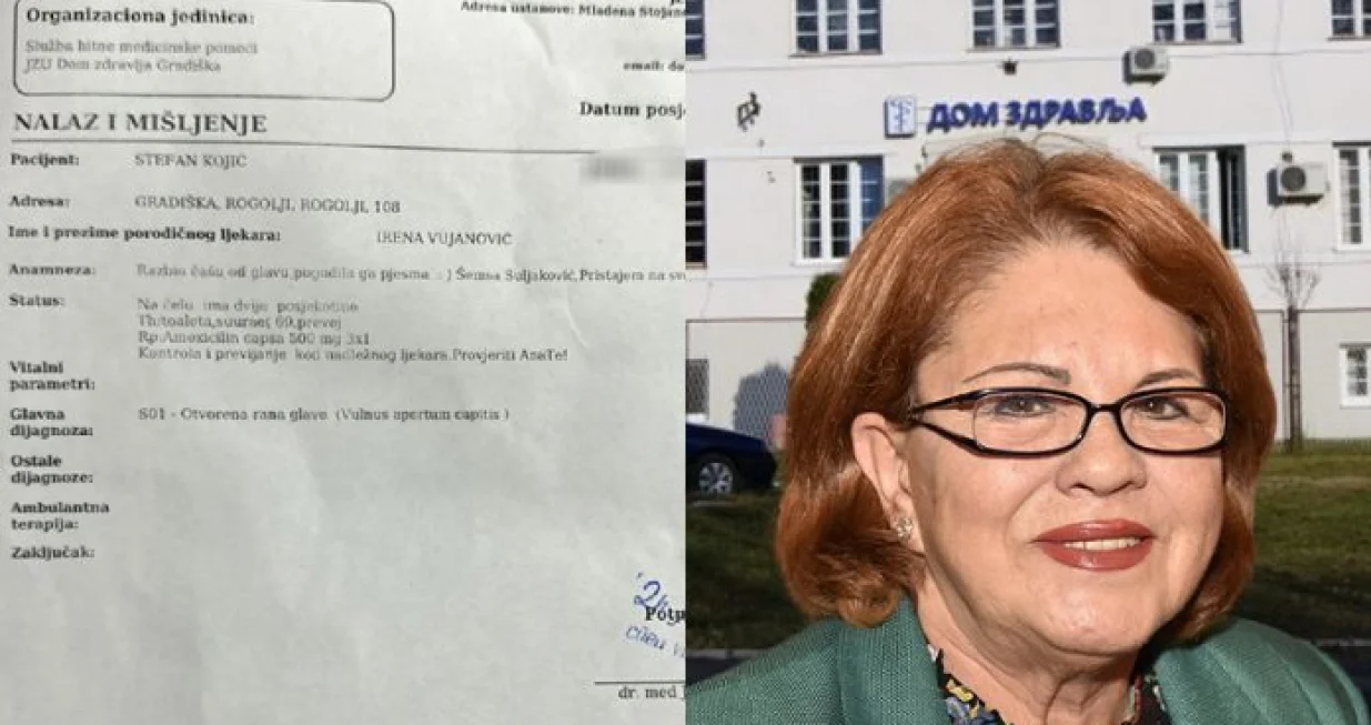 &Scaron;emsa Suljaković razbio sebi glavu/