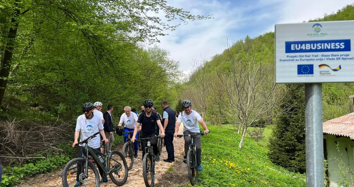 "Razvoj cikloturizma", Turističke zajednice SBK, projekt kreiranje i uspostavu biciklističke staze od La&scaron;ve u općini Busovača do Općine Jajce, finansiran novcem EU/