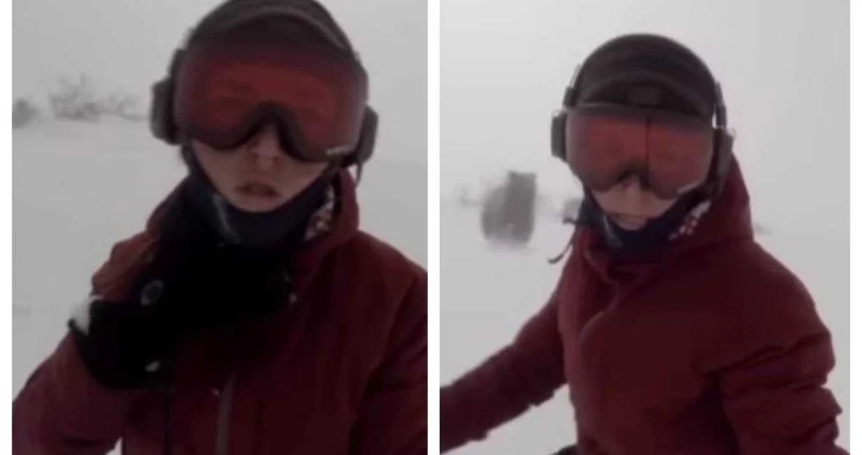 djevojka snowboard medvjed/