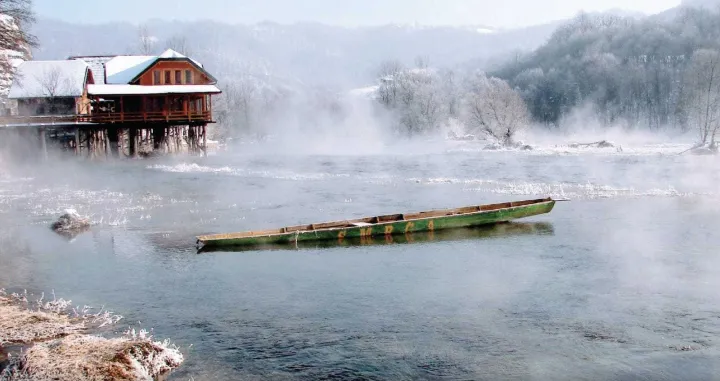 SAID MULALIĆ - BOAT ON THE FROZEN RIVER/