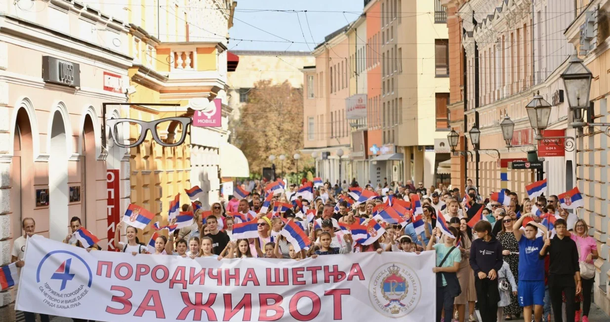 Porodična šetnja,protest Banjaluka/