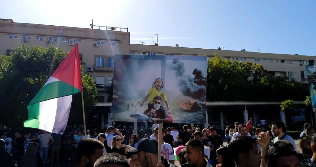 Skup podr&scaron;ke Palestini u Podgorici (Podgorica, Crna Gora), Gaza, Pojas Gaze, izraelski napadi<br>/Alen Hadžović
