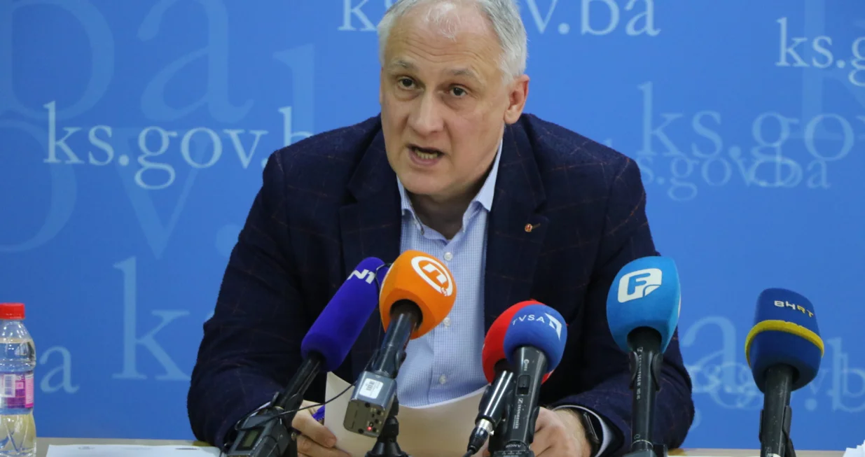Konferencija za medije Ministarstva zdravstva Kantona Sarajevo (KS) Haris Vranić/Senad Gubelić