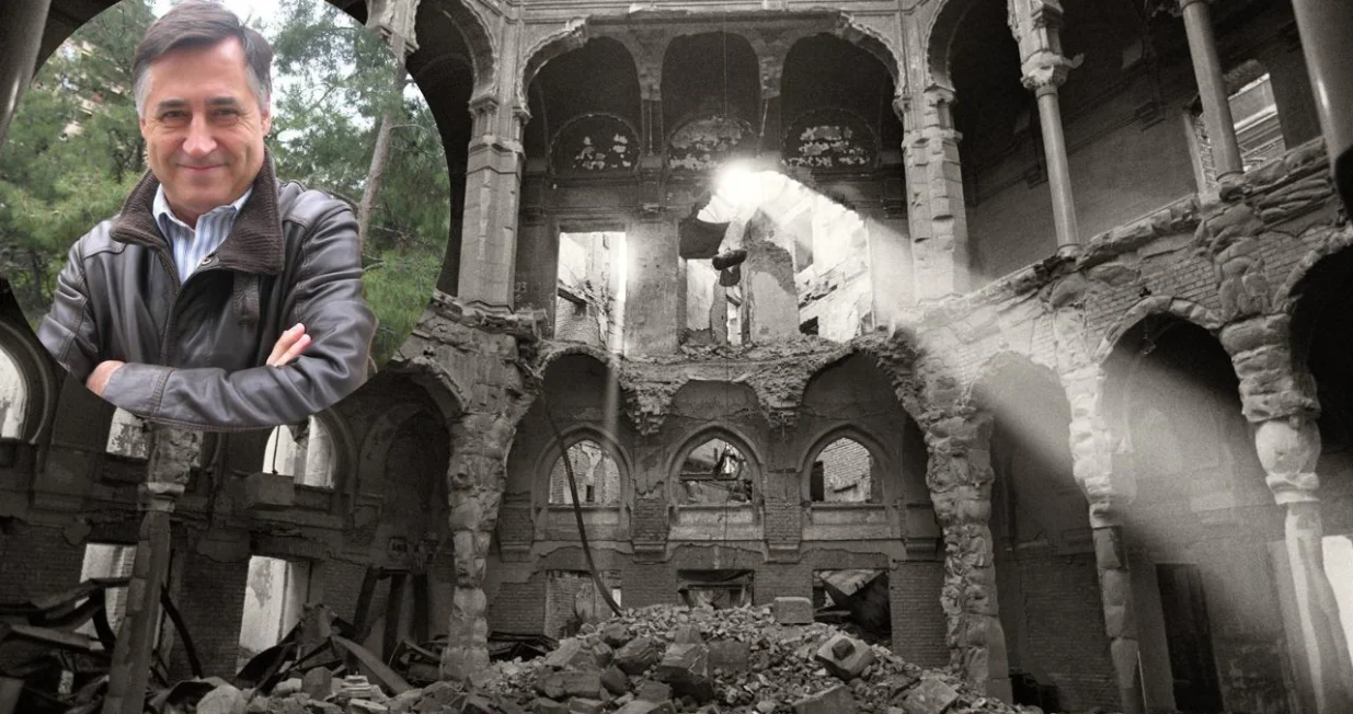 Njegova najpoznatija fotografija sarajevske Vijećnice/ Facebook/