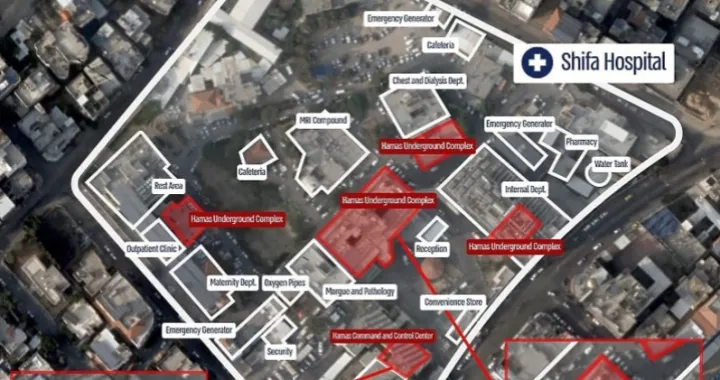 Izraelska mapa za bolnice u Gazi i Hamas u njima/