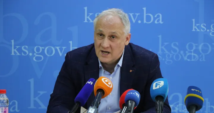 Konferencija za medije Ministarstva zdravstva Kantona Sarajevo (KS) Haris Vranić/Senad Gubelić