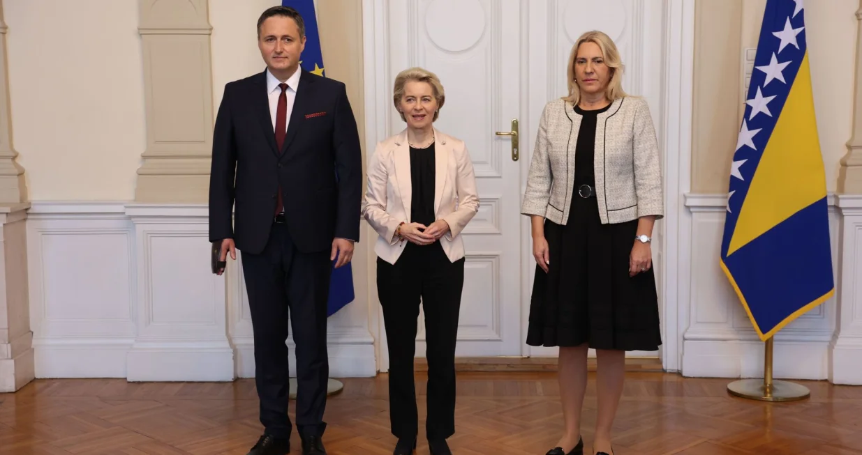 Ursula von der Leyen stigla u Predsjedni&scaron;tvo BiH/Fena/