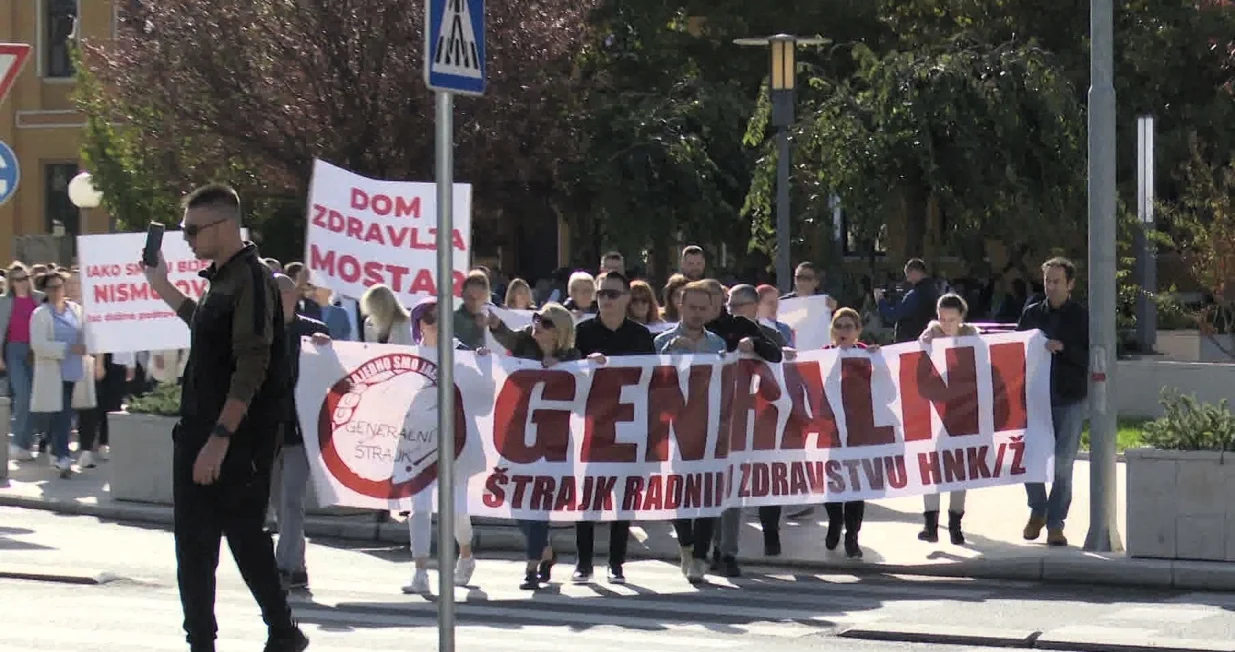 Protest zdravstvenih radnika HNK/
