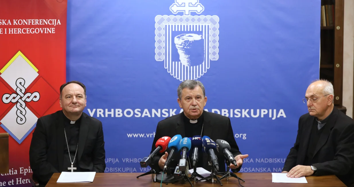 Konferencija za medije nakon zasjedanja Biskupske konferencije Bosne i Hercegovine./Senad Gubelić