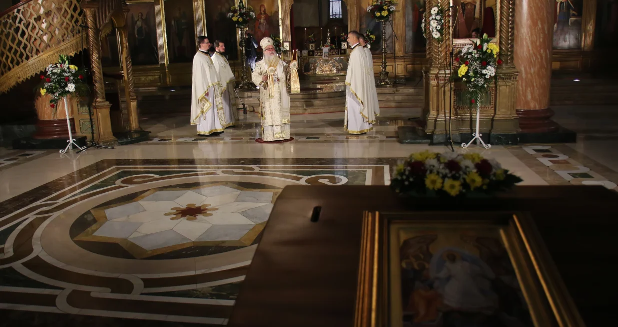 Vaskr&scaron;nja liturgija u Sabornoj crkvi u Sarajevu./Senad Gubelić