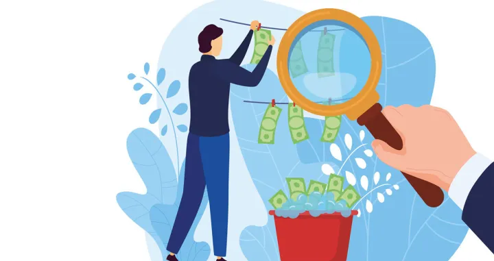 Pranje novca ilustracija/