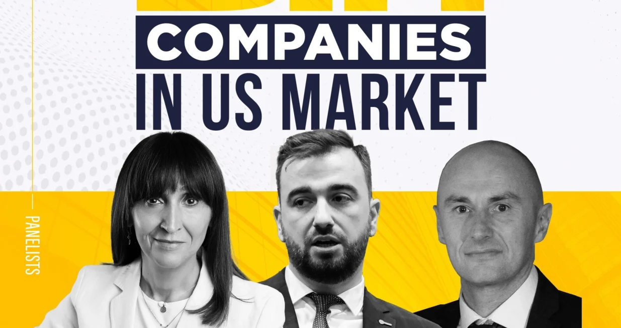 Poslovni seminar: Bh. kompanije na američkom tržištu, IMBiH i AmCham BiH, Amina Karić, Vedad Halilović i Irfan Godinjak/