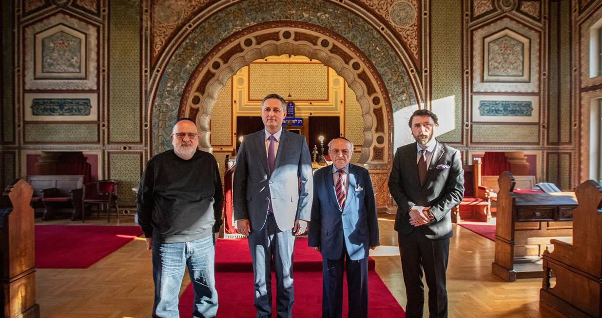 Boris Kožemjakin, Denis Bećirović, Jakob Finci i Vladimir Andrle, Jevrejska zajednica u BiH/