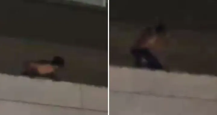 Muškarac koji je skočio sa zida strani državljanin /Screenshot/