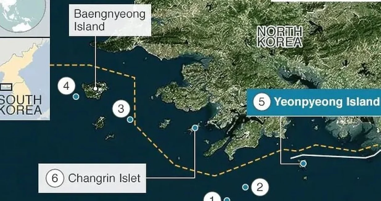 Korejski poluotok, Sjeverna Koreja, Južna Koreja, ispaljivanje granata, 200 granata/BBC/