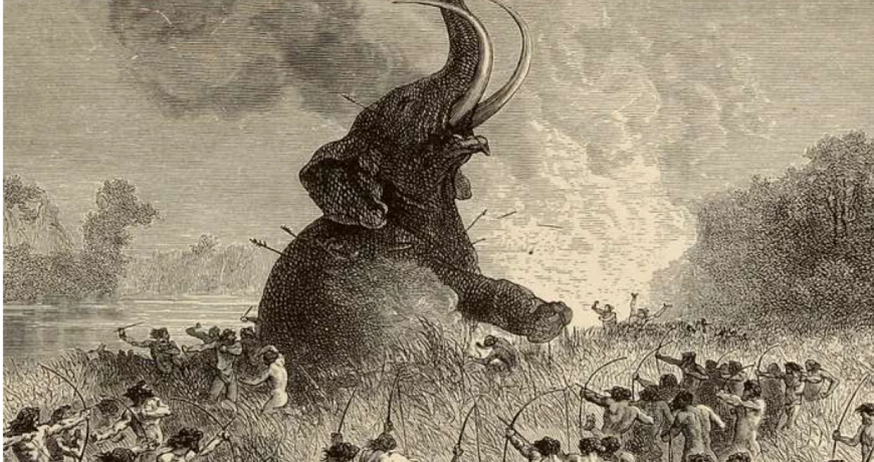 Lov na mamute/ Ilustracija/ CC/