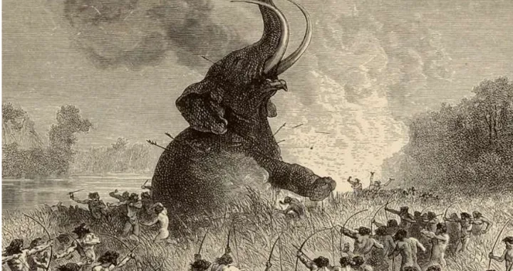 Lov na mamute/ Ilustracija/ CC/