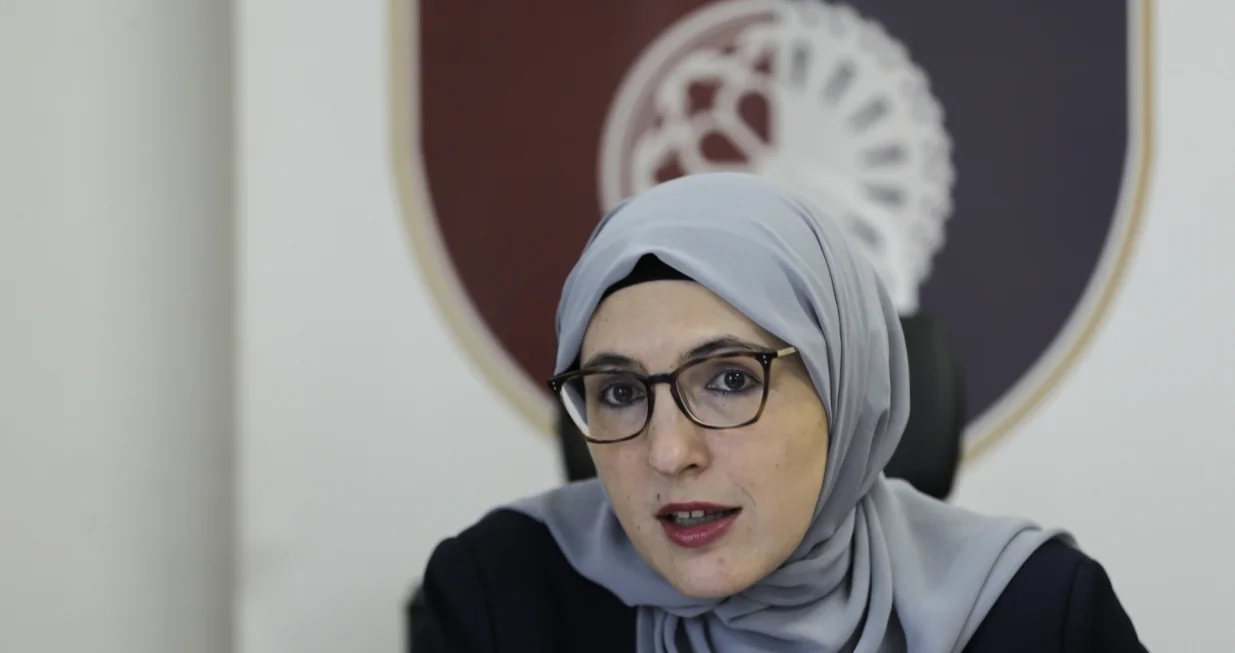 Sarajevo, BiH - 13. januar 2021:<br>Ministrica predškolskog, osnovnog i srednjeg obrazovanja u Kantonu Sarajevo Naida Hota-Muminović smatra da ćemo sve manjkavosti u znanju koje su nastale kao posljedice izvođenja nastave u online okruženju, morati popravljati u nekim novim okolnostima kada se situacija stabilizira. (Samır Jordamovıc - Anadolu Agency)/Samır Jordamovıc