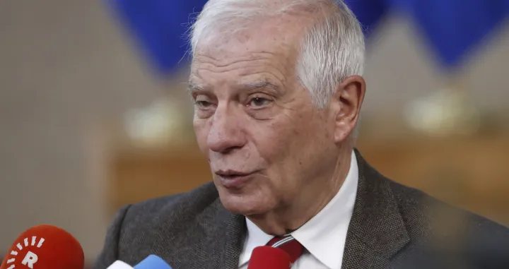 epa10365136 European High Representative of the Union for Foreign Affairs, Josep Borrell talks to the media as he arrives for the EU-ASEAN Commemorative Summit at leaders' level in Brussels, Belgium, 14 December 2022. Heads of state and government from the Association of Southeast Asian Nations (ASEAN) and the European Union (EU) are meeting in Brussels for a Commemorative Summit on 14 December, to mark 45 years of diplomatic relations between the two blocs. EPA/STEPHANIE LECOCQ/Stephanie Lecocq