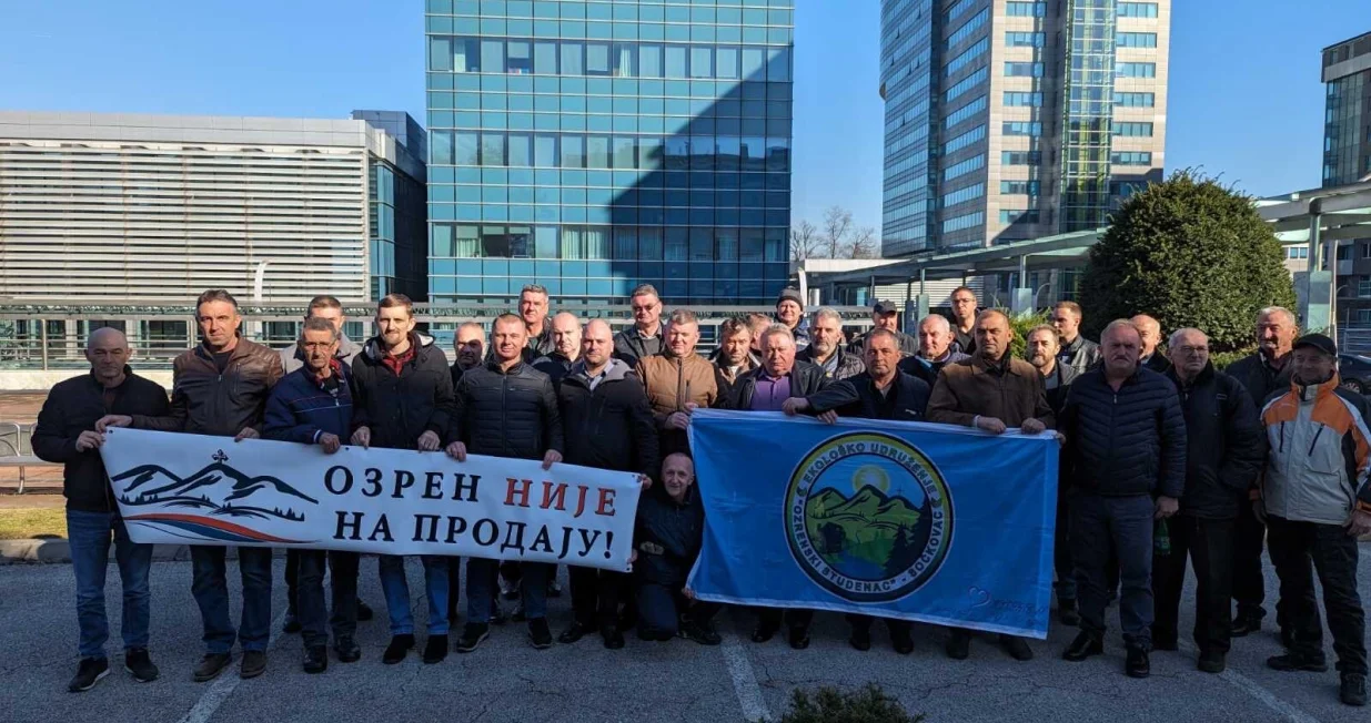 Ozren litijum protest mještana/