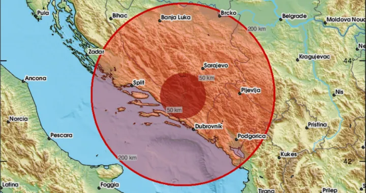 zemljotres bosna i hercegovina mostar emsc/