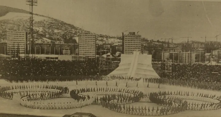 Olimpijski krugovi mira, mladosti i prijateljstva na stadionu Koševu