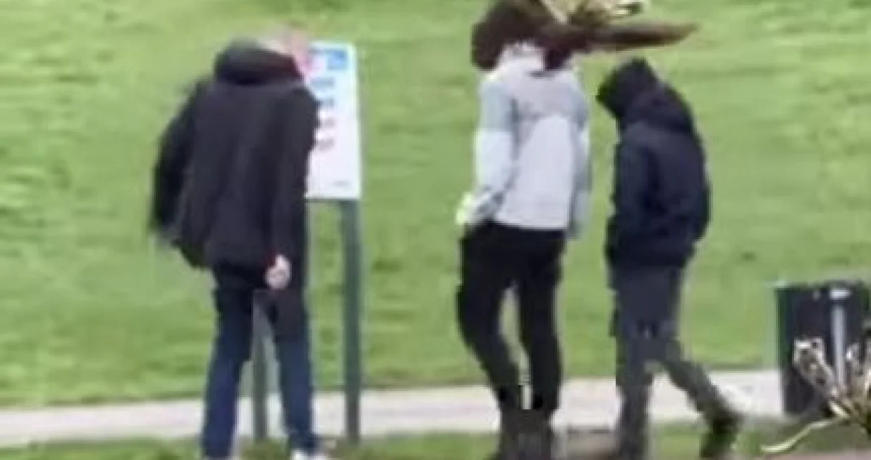 Vandalizam u Sarajevu, grupa mladića/