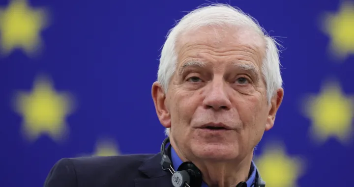 epa10320841 High Representative of the European Union for Foreign Affairs and Security Policy, Josep Borrell speaks during a session on the 'The impact on third countries of Russia's war of aggression against Ukraine in relation to the 'Black Sea Grain Initiative' agreement,' at the European Parliament in Strasbourg, France, 22 November 2022. EPA/JULIEN WARNAND/Julien Warnand