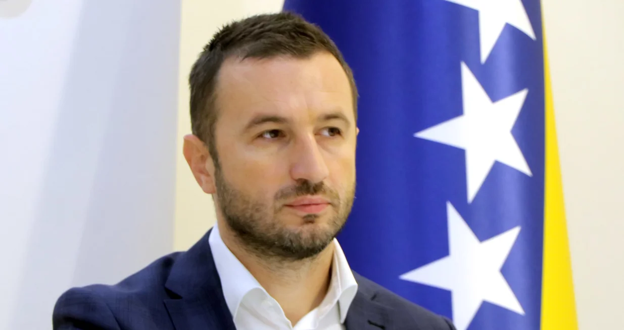 Sastanak predsjednika Stranke za BiH Semira Efendića i Narodnog evropskog saveza Nermina Ogreševića/Senad Gubelić