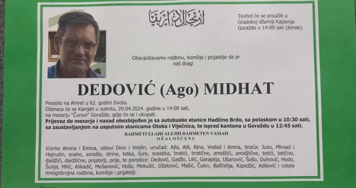 Potraga za Midhatom Dedovićem tajala je od novembra pro&scaron;le godine/Facebook/