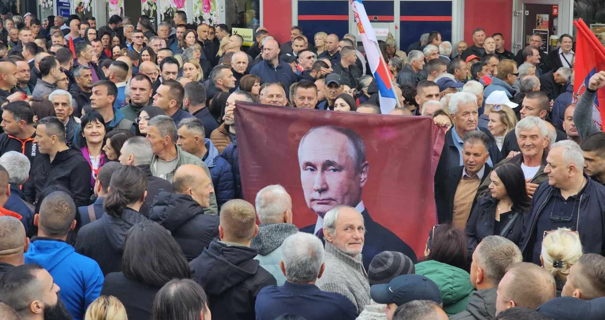 Na mitingu "Srpska te zove" ukazala se i slika ruskog predsjednika Vladimira Putina /Goran Dakić/