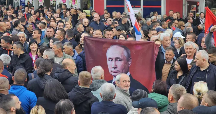 Na mitingu "Srpska te zove" ukazala se i slika ruskog predsjednika Vladimira Putina /Goran Dakić/