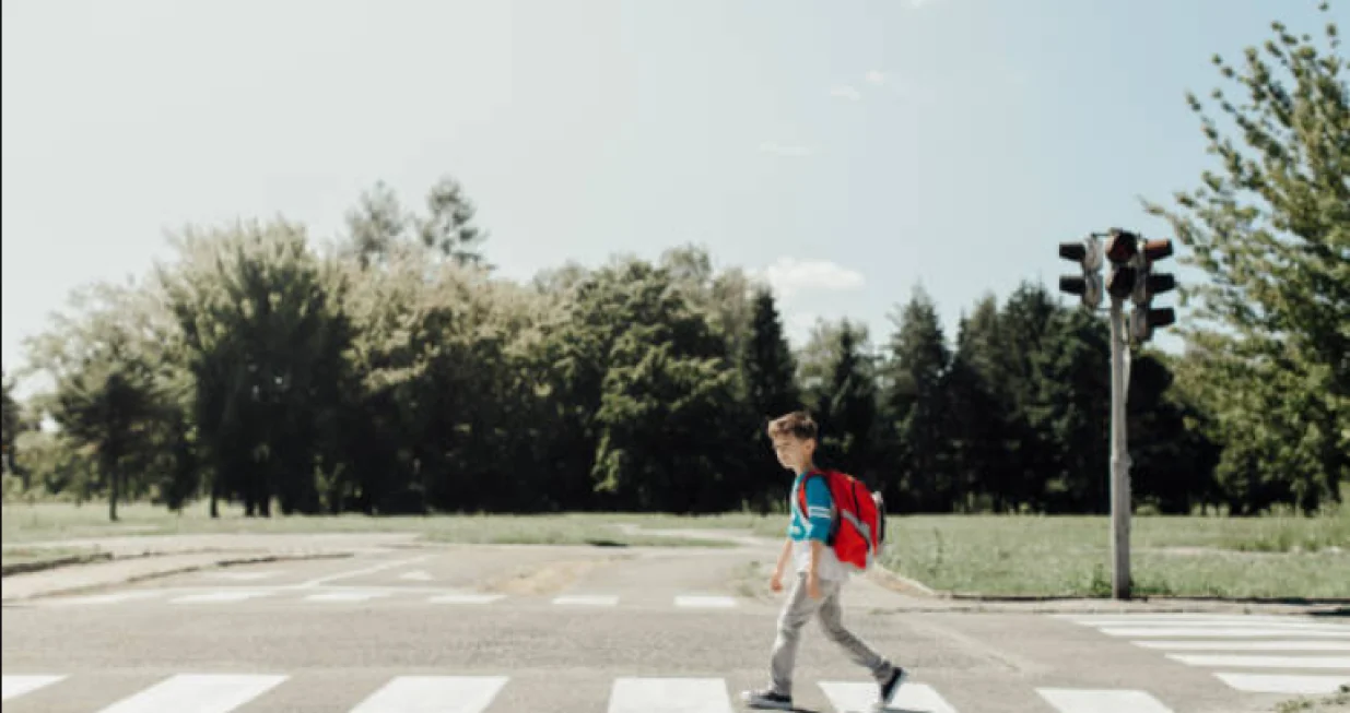 dječak pješački prelaz djeca istock/